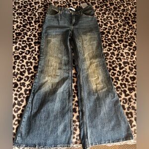 Bershka Dark Blue Flare Jeans